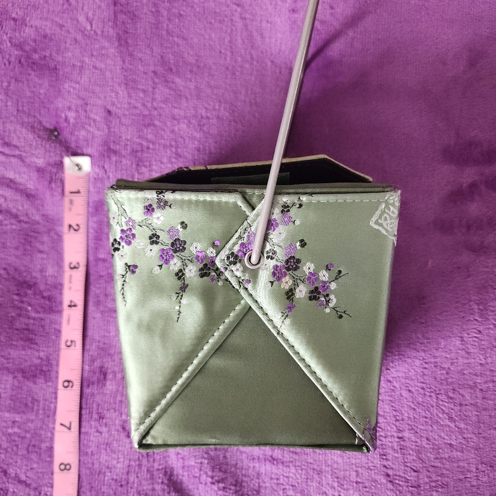 "Chinese Take Out" Inspired  Green Floral Women's Purse
